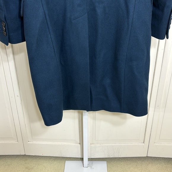 Sandro Woolcloth & Cashmere Coat in Navy Blue Size Medium - Picture 7 of 10